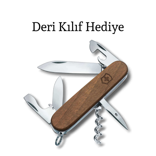 Victorinox 1.3601.63 Spartan Wood Çakı(Deri Çakı Kılıfı Hediyeli!)