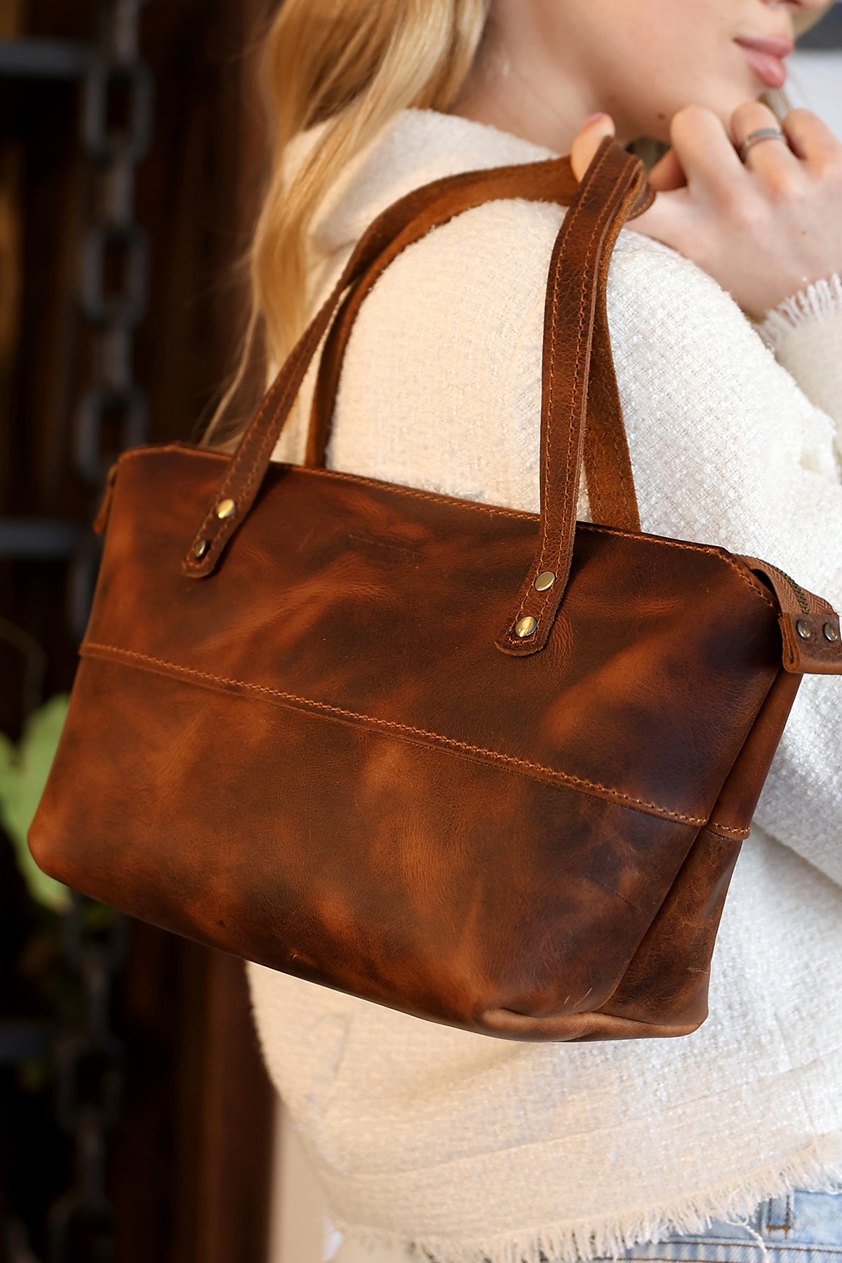 Tote Bag Small Fermuarlı Kadın Kol Çantası
