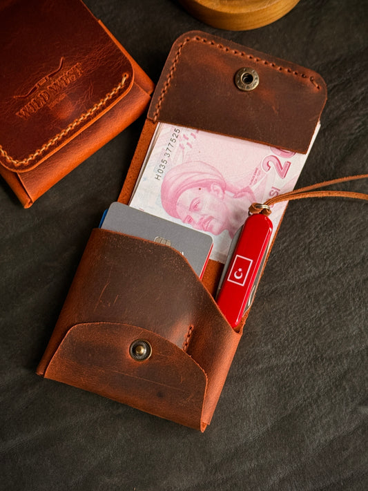 The Sheriff - Victorinox 0.6123 Escort Türk Bayraklı & El Dikişli Deri Cüzdan Seti