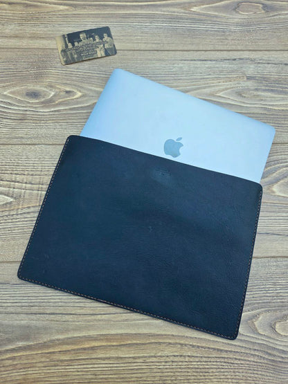 Macbook Kılıfı Düz Deri 13 inç Slim Kılıf