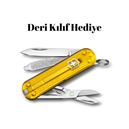 Victorinox 0.6223.T81G Tuscan Sun Classic Çakı(Deri Çakı Kılıfı Hediyeli!)