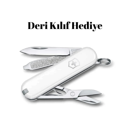 Victorinox 0.6223.7G Classic Çakı,Beyaz(Deri Çakı Kılıfı Hediyeli!)