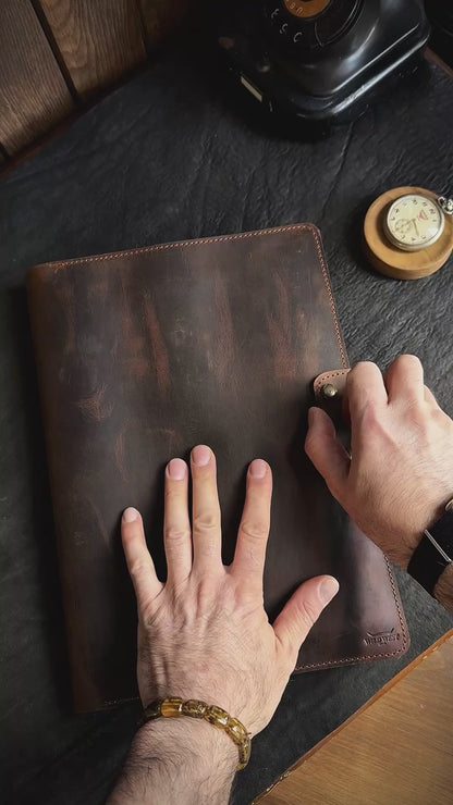 MacBook Organizer – Hakiki Deri Çok Bölmeli Evrak Çantası