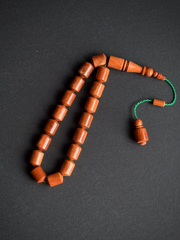 Bileklik Boy Kuka Tesbih – 14x10 mm Kapsül Kesim Efe Model | Özel El Oyması Ahşap Kutulu