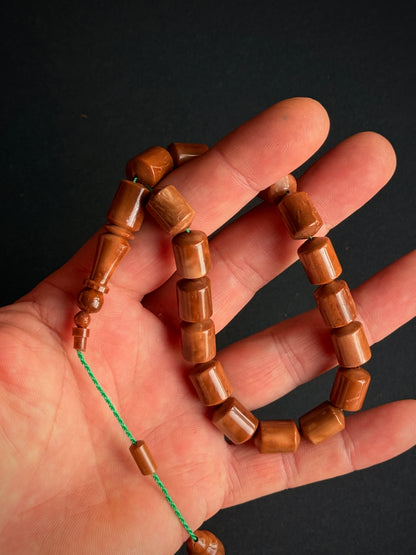 Bileklik Boy Kuka Tesbih – 14x10 mm Kapsül Kesim Efe Model | Özel El Oyması Ahşap Kutulu