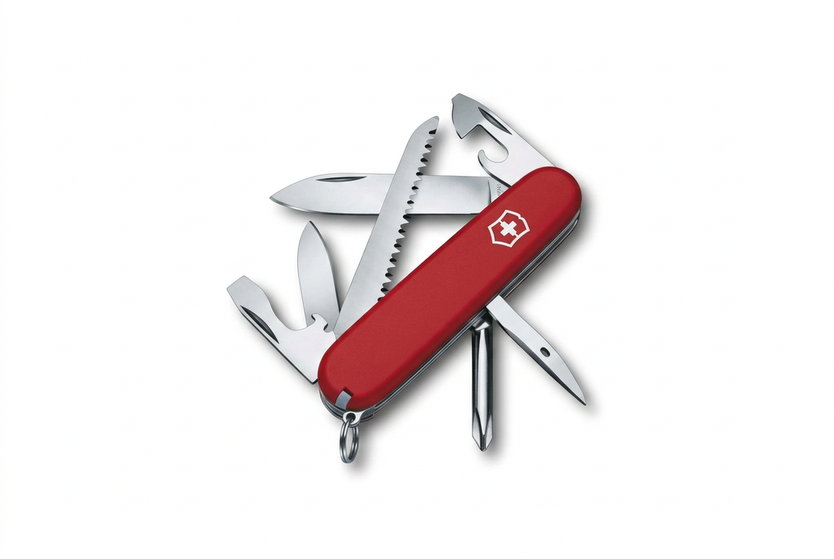 Victorinox çakı için geniş kadrajlı slayt görseli